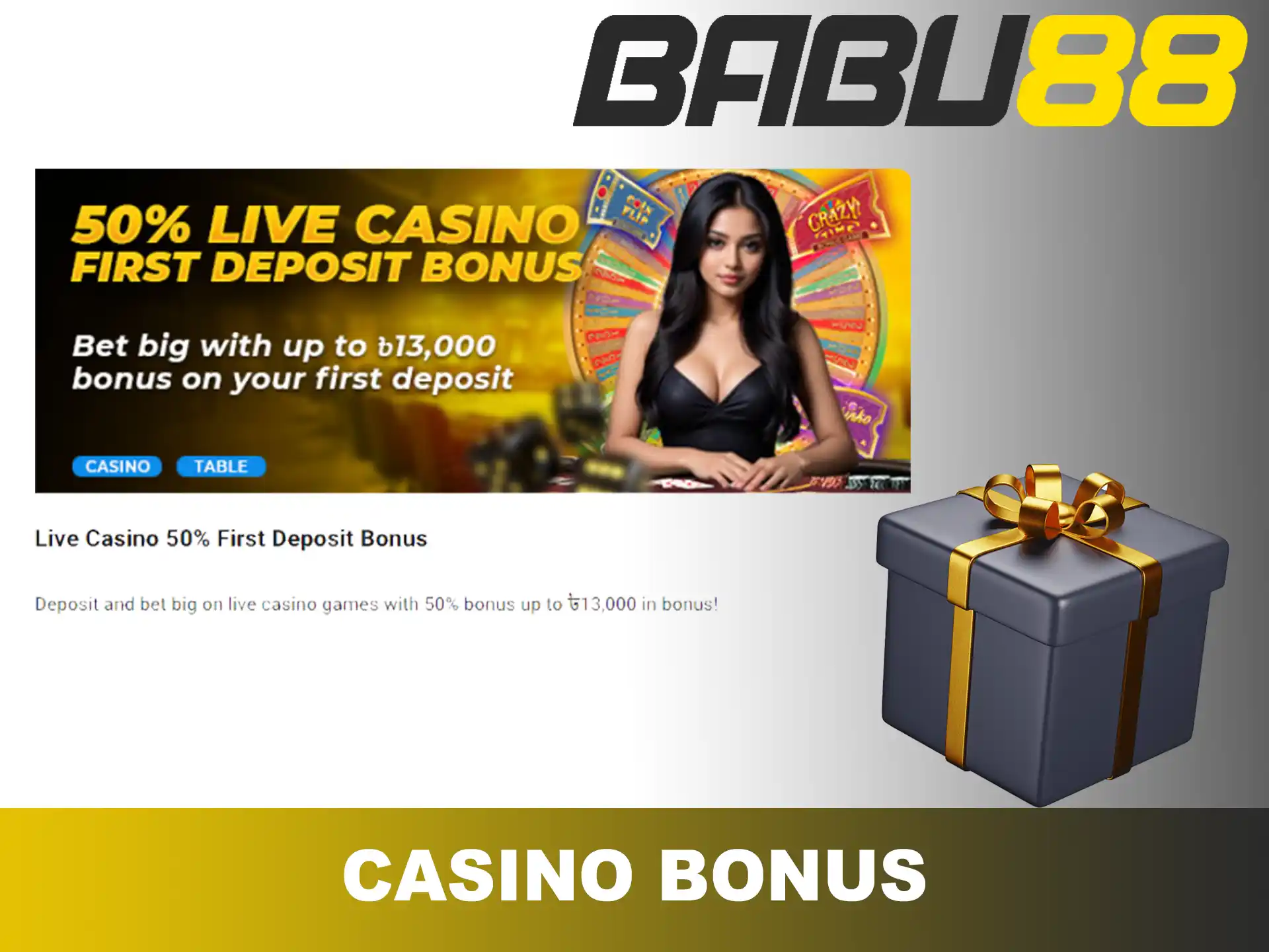 First deposit bonus for Casino