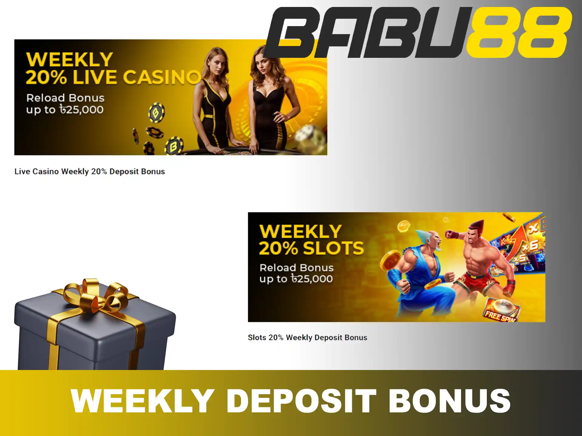 Weekly deposit bonus at Babu88!